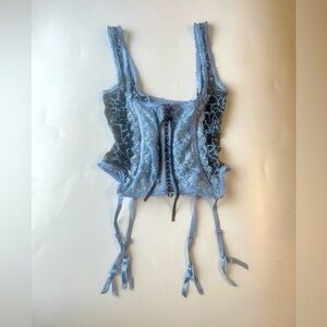 VINTAGE CASSANDRA INTIMATES LACE UP CORSET TOP